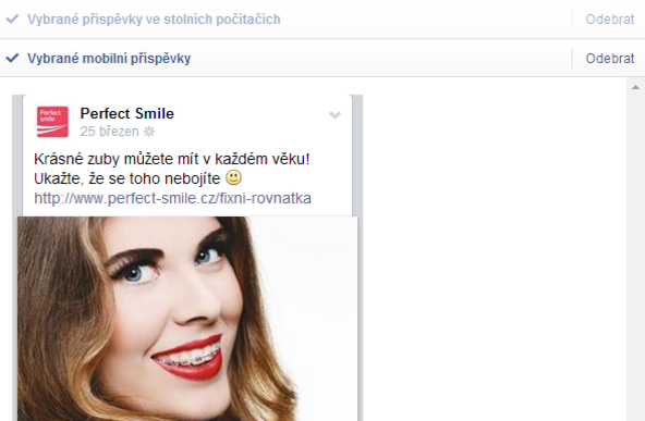 Nově se reklamou podpořené příspěvky zobrazují i na mobilních zařízeních.